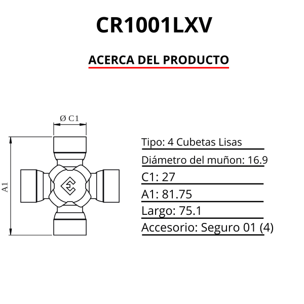 CRUCETA (D:27 / L:81.75)