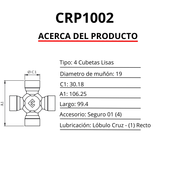 CRUCETA PREMIUM (D:30.18 / L:106.25)