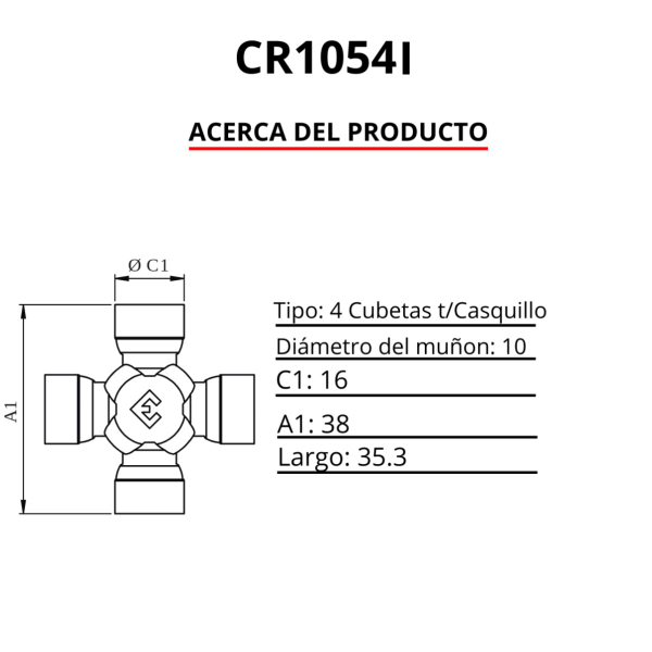 CRUCETA (D:16 / L:38)
