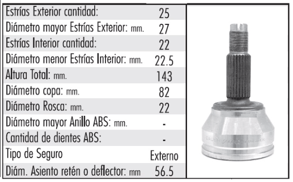 HOM L/ RUEDA (EXT 25 - INT 22 - SEG EXT)
