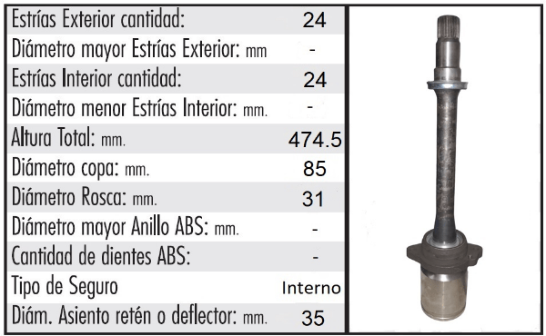 HOM L/CAJA (EXT 24 - INT 24 - SEG INT) (C/TRIC)