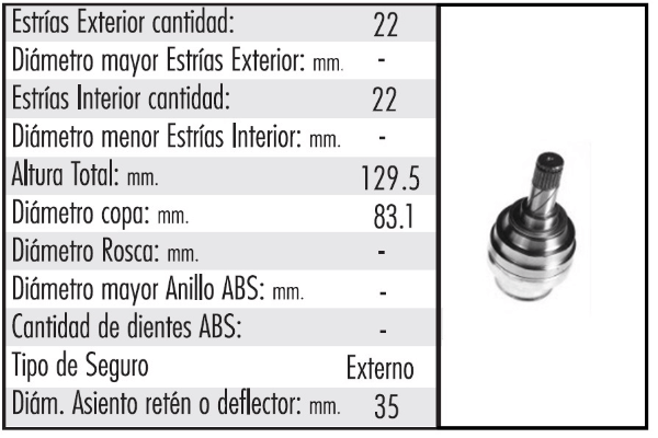HOM L/CAJA (EXT 22 - INT 22 - SEG EXT)