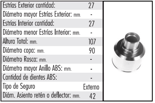 HOM L/CAJA (EXT 27 - INT 27)